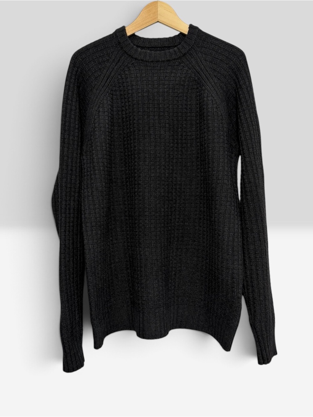 Royal Robbins Westlands Charcoal Crewneck Waffle Knit Men’s Sweater Size Large